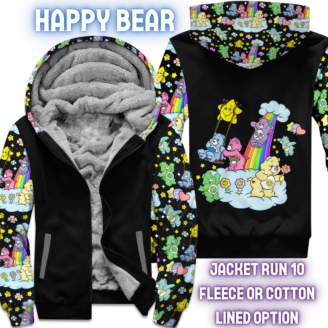 HAPPY BEAR - FLEECE/COTTON LINED JACKETS RUN 10 PREORDER CLOSING 10/26