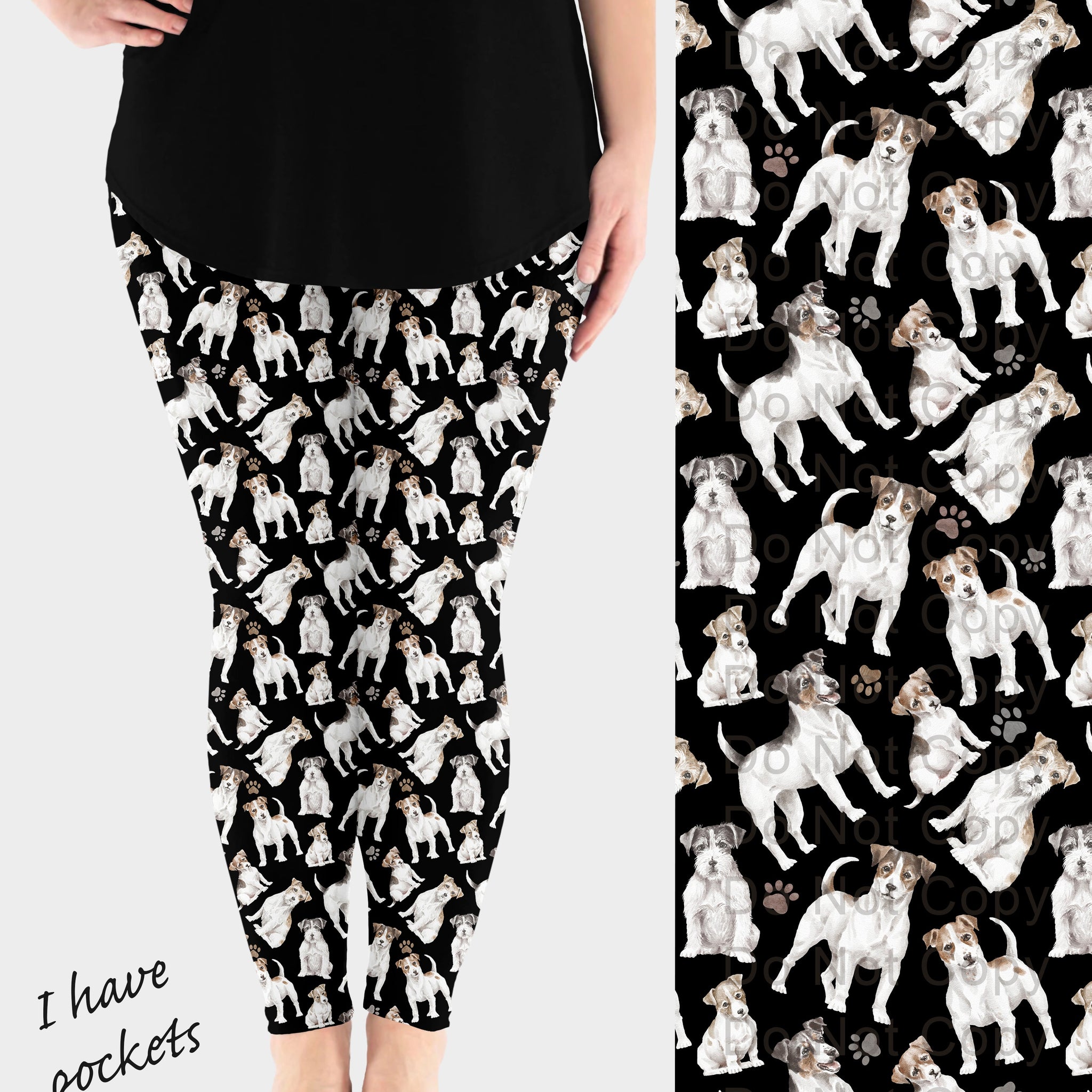 RTS - Jack Russell Dog Breed Leggings w/ Pockets