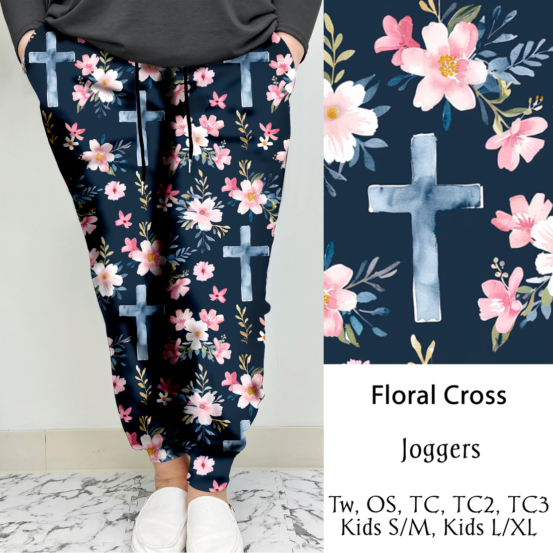 Floral Cross | Leggings/Capri/ Joggers | Run ends 1/2 | ETA 32 Days