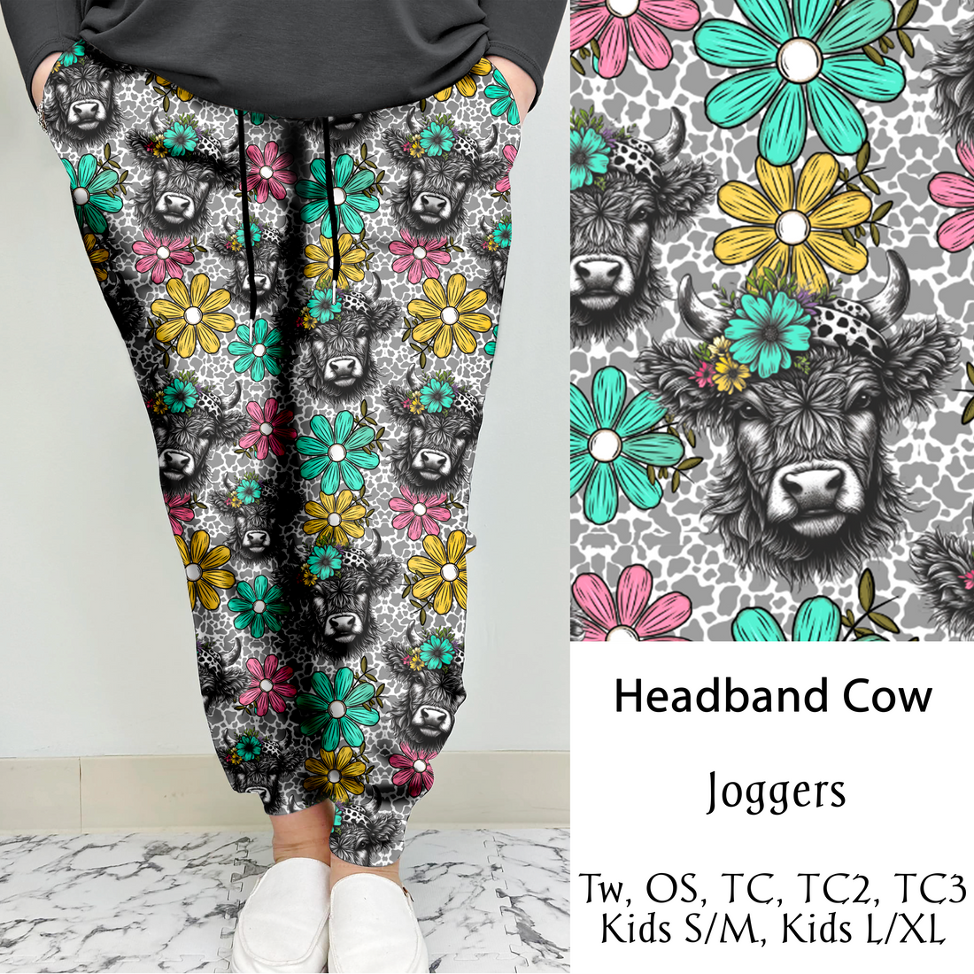 Headband Cow | Leggings/Capri/ Joggers | Run ends 1/2 | ETA 32 Days