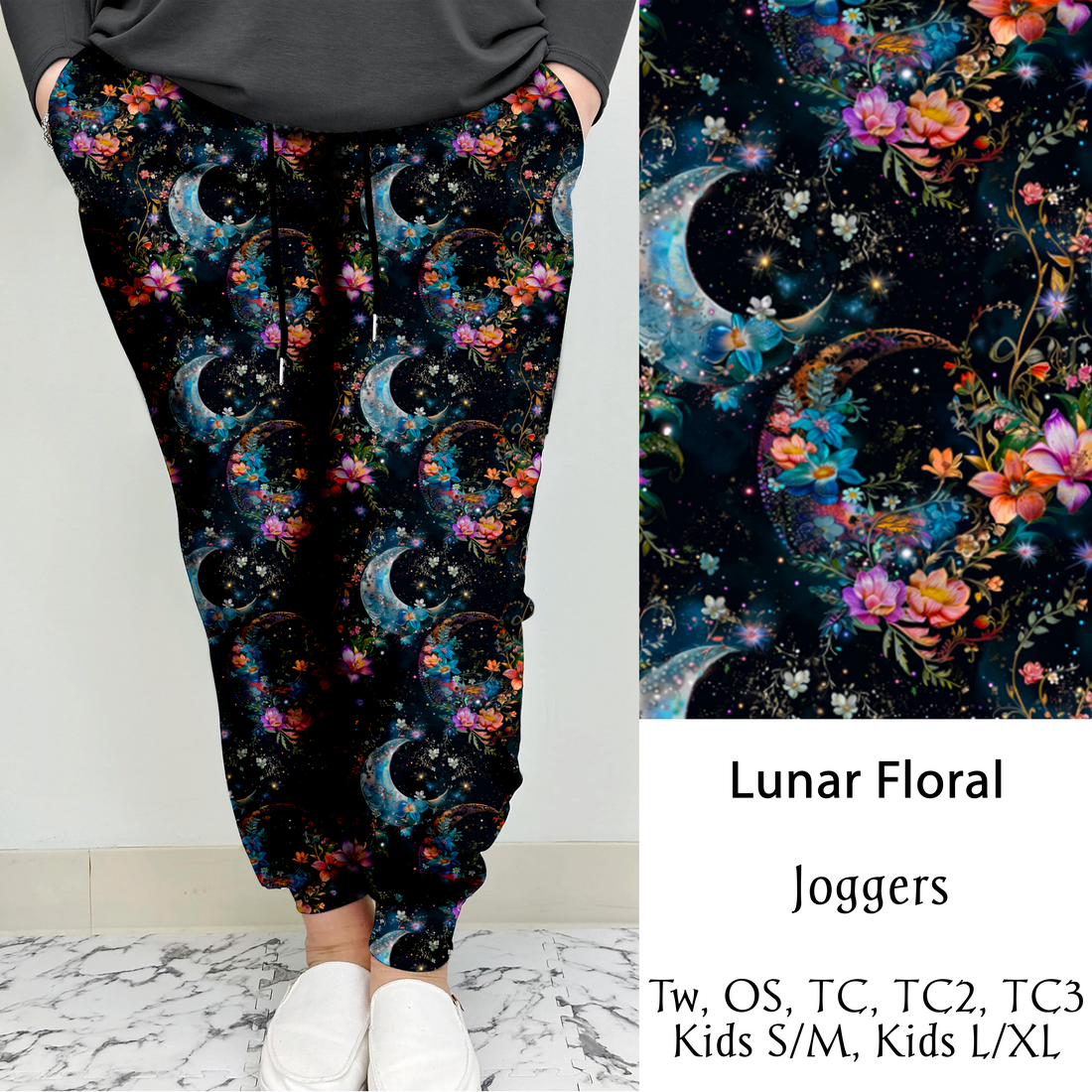 Lunar Floral | Leggings/Capri/ Joggers | Run ends 1/2 | ETA 32 Days