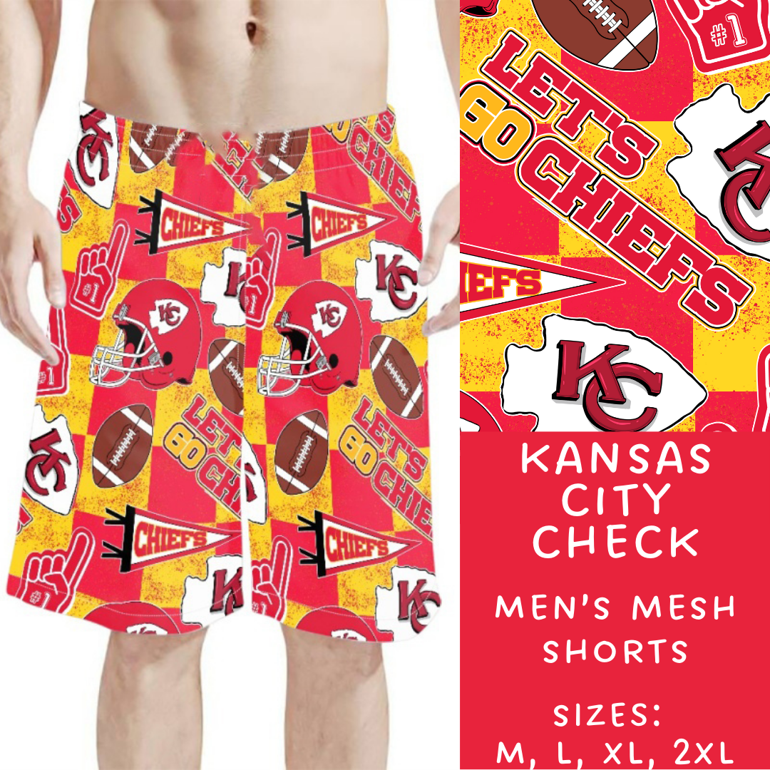 Batch #211 - Men's Shorts - Closes 10/7 - ETA mid/late Nov - Kansas City Check Men's Shorts