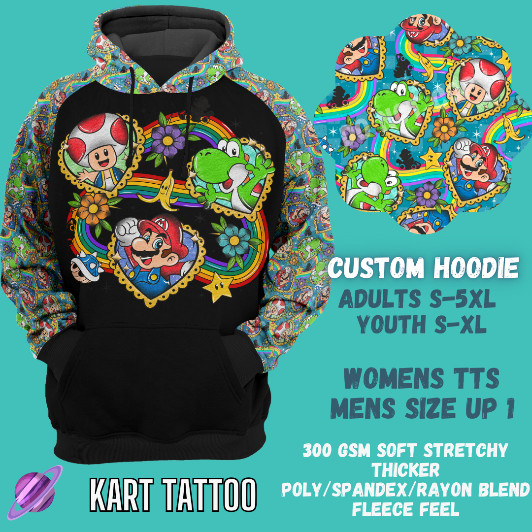 KART TATTOO HOODIE-OUTFIT RUN PREORDER CLOSING 1/10