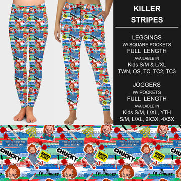 B181 Preorder - Killer Stripes Legging/Jogger Collection (Closes 9/24. ETA: late Nov.)