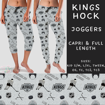 Batch #243 - Hockey - Closes 11/25 - ETA mid Jan - Kings Hock Full and Capri Length Joggers