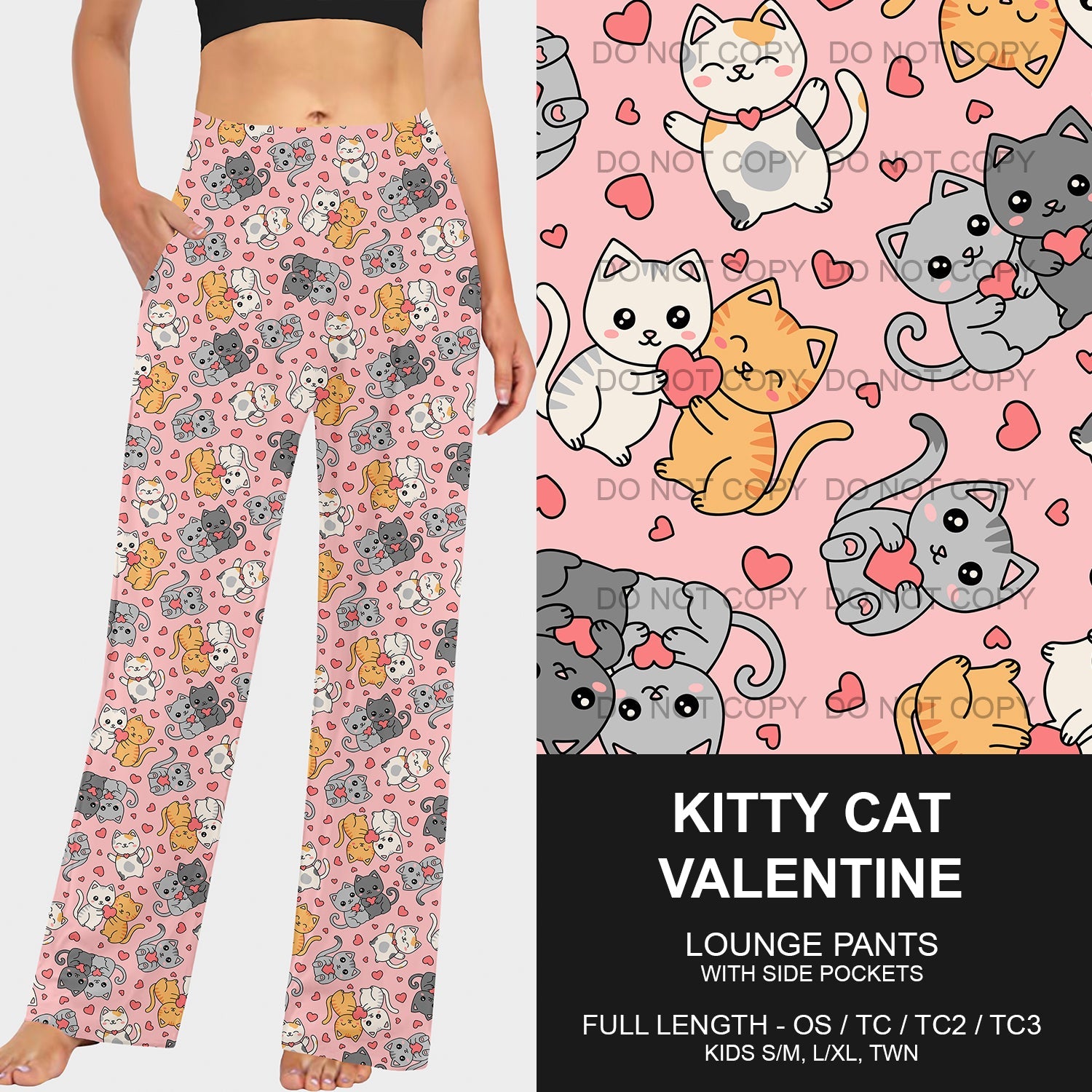 B196 - Preorder Kitty Cat Valentine Lounge Pants (Closes 11/24. ETA late Jan.)