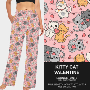 B196 - Preorder Kitty Cat Valentine Lounge Pants (Closes 11/24. ETA late Jan.)