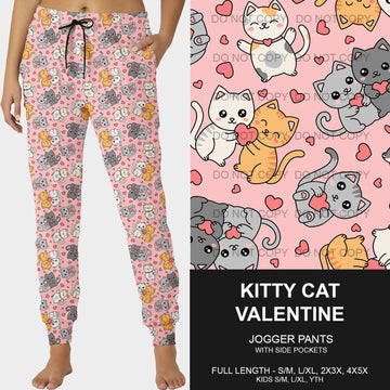 B196 - Preorder Kitty Cat Valentine Joggers (Closes 11/24. ETA late Jan.)