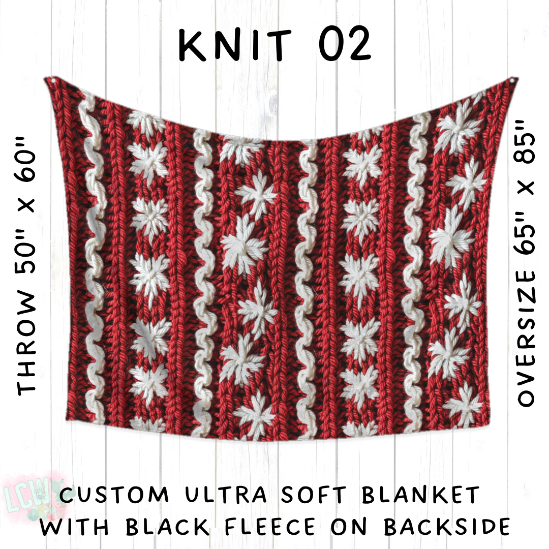 Batch #437 - Christmas Knit 2 - Closes 10/27 - ETA mid Dec - Knit 02 Blanket