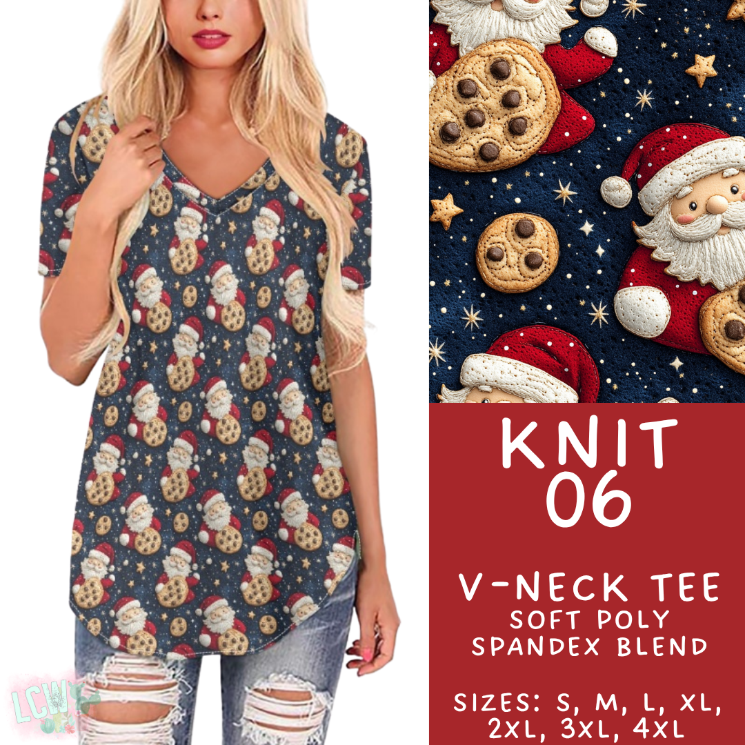 Batch #437 - Christmas Knit 2 - Closes 10/27 - ETA mid Dec - Knit 06 V-Neck Tee