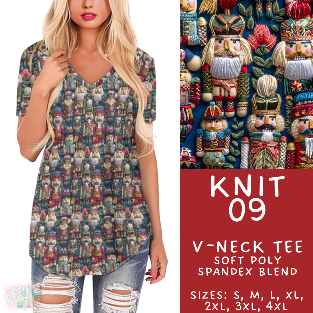 Batch #437 - Christmas Knit 2 - Closes 10/27 - ETA mid Dec - Knit 09 V-Neck Tee