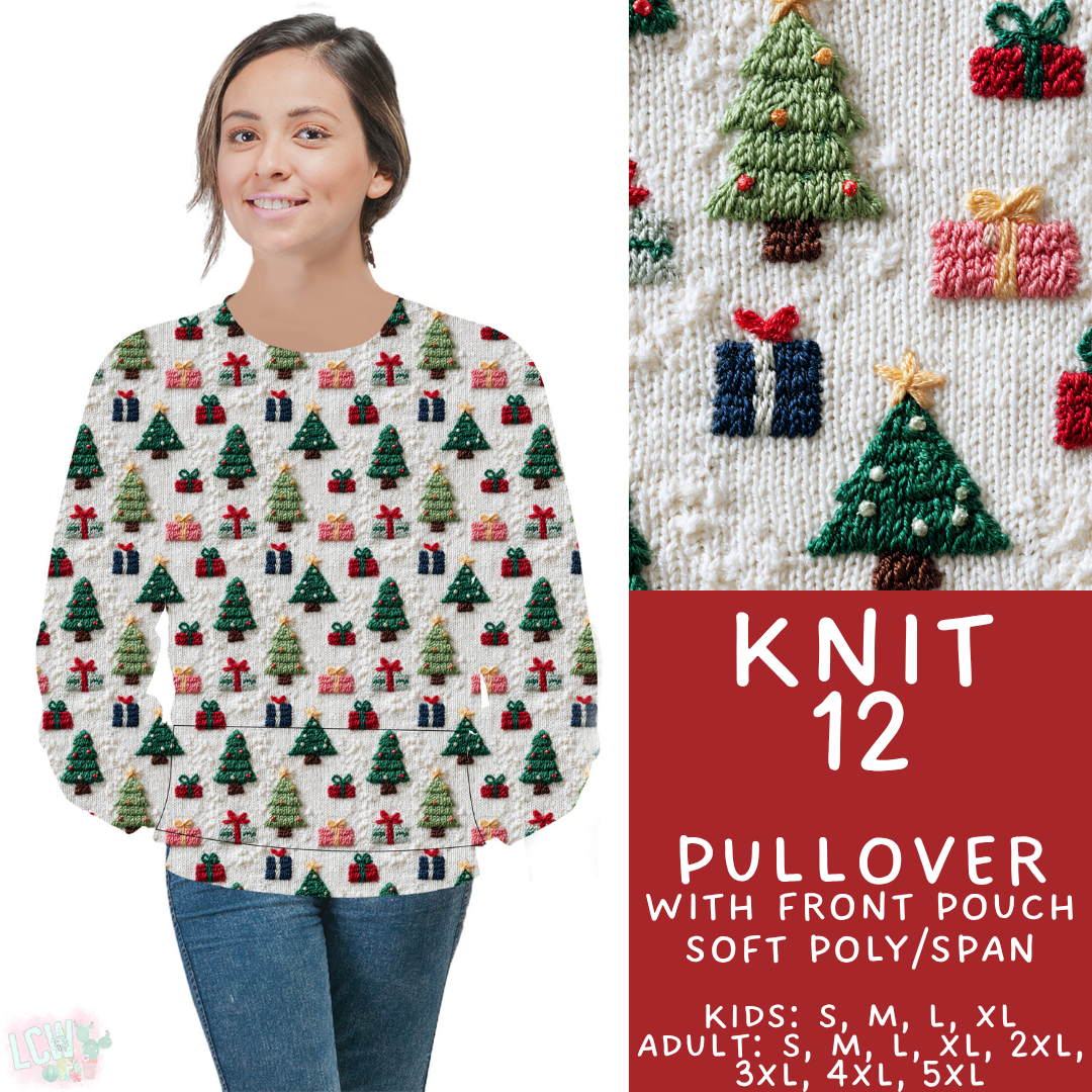 Batch #437 - Christmas Knit 2 - Closes 10/27 - ETA mid Dec - Knit 12 Pocket Pullover