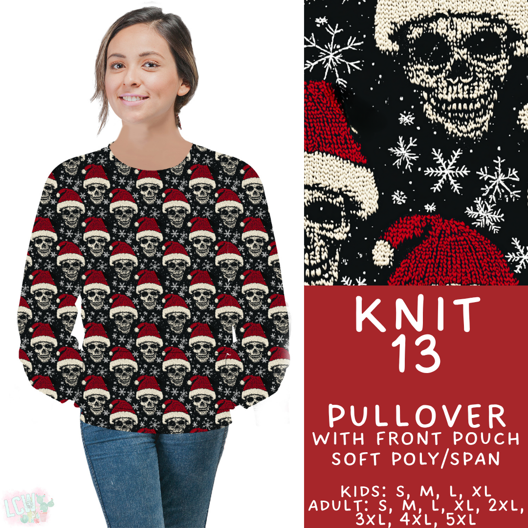 Batch #437 - Christmas Knit 2 - Closes 10/27 - ETA mid Dec - Knit 13 Pocket Pullover