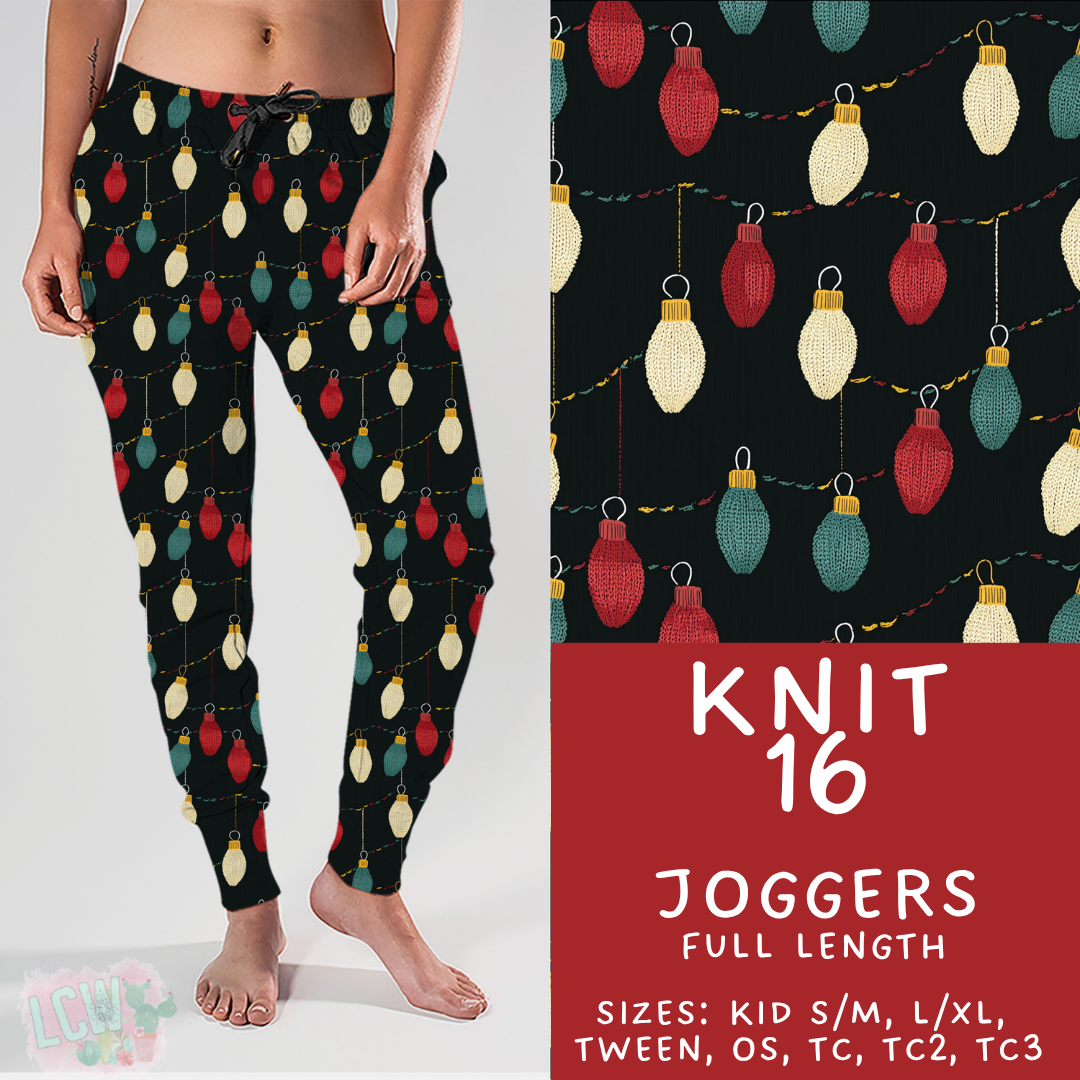 Batch #437 - Christmas Knit 2 - Closes 10/27 - ETA mid Dec - Knit 16 Joggers