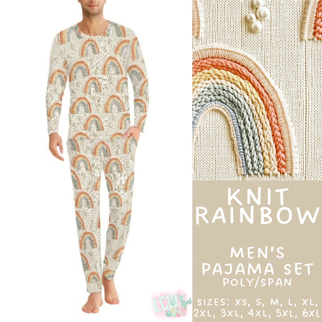 Batch #344 - Family Pajama Party - Closes 5/23 - ETA late July - Knit Rainbow Men's Pajama Set