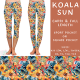 Ready to Ship - Koala Sun Capri Length Leggings - OS Sport Pocket & TC2 Square Pocket