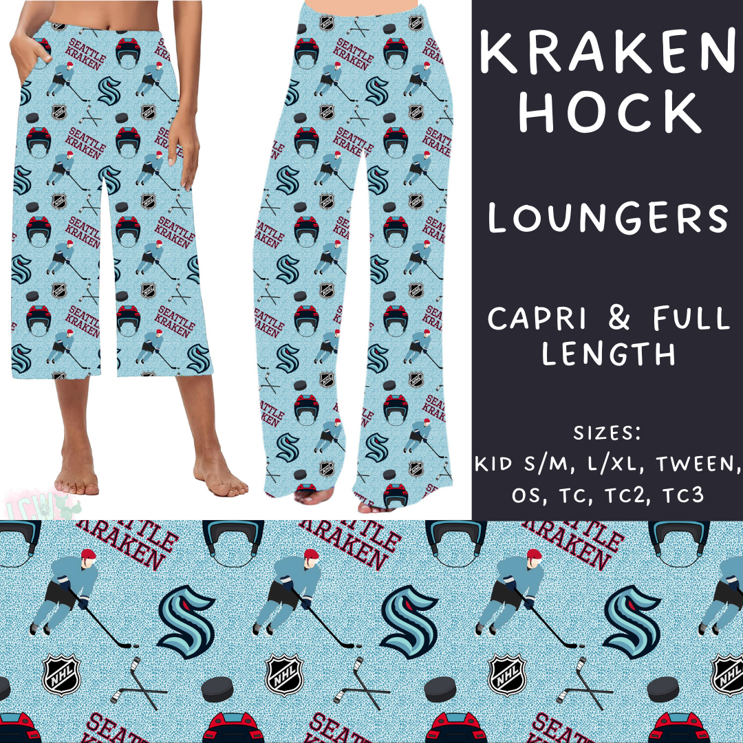 Batch #243 - Hockey - Closes 11/25 - ETA mid Jan - Kraken Hock Capri and Full Length Loungers