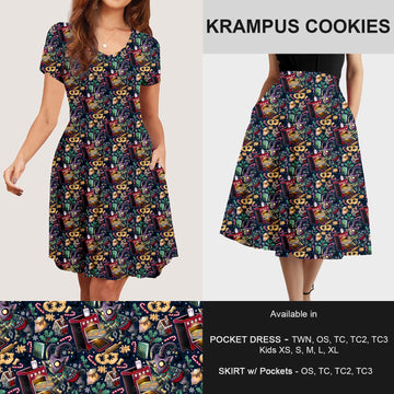 B183 - Preorder Krampus Cookies Dress/Skirt with Pockets (Closes 10/02. ETA: early Dec)