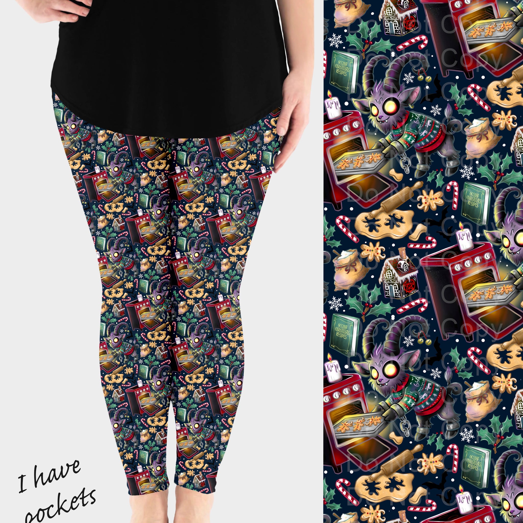 RTS - Krampus Cookies Leggings w/ Pockets