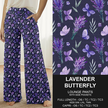 B293 - Preorder Lavender Butterfly Lounge Pants (Closes 5/31. ETA: early Aug.)