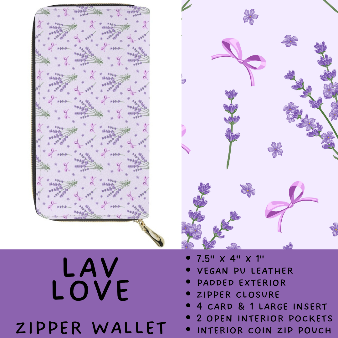 Batch #460 - Zip It Collection - Closes 12/5 - ETA late Jan - Lav Love Zipper Wallet