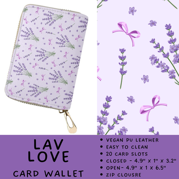 Batch #460 - Zip It Collection - Closes 12/5 - ETA late Jan - Lav Love Card Wallet
