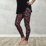 Red Leopard Print Leggings