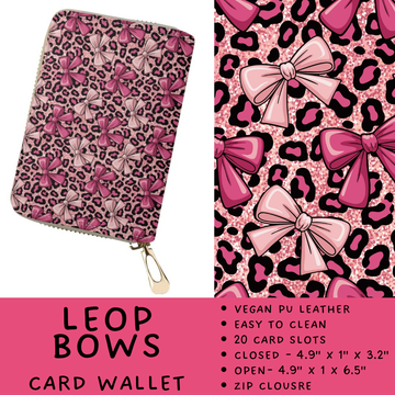Batch #460 - Zip It Collection - Closes 12/5 - ETA late Jan - Leop Bows Card Wallet