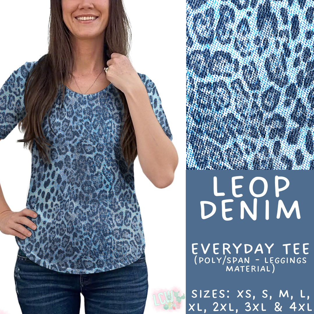 Batch #471 - November Request Run - Closes 1/2 - ETA late Feb - Leop Denim Everyday Tee