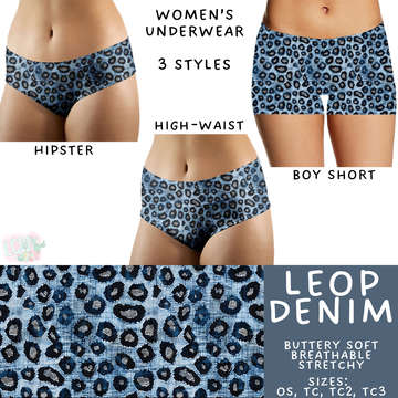 Batch #473 - Comfortable Underwear 5 - Closes 1/9 - ETA early March - Leop Denim Women's Underwear