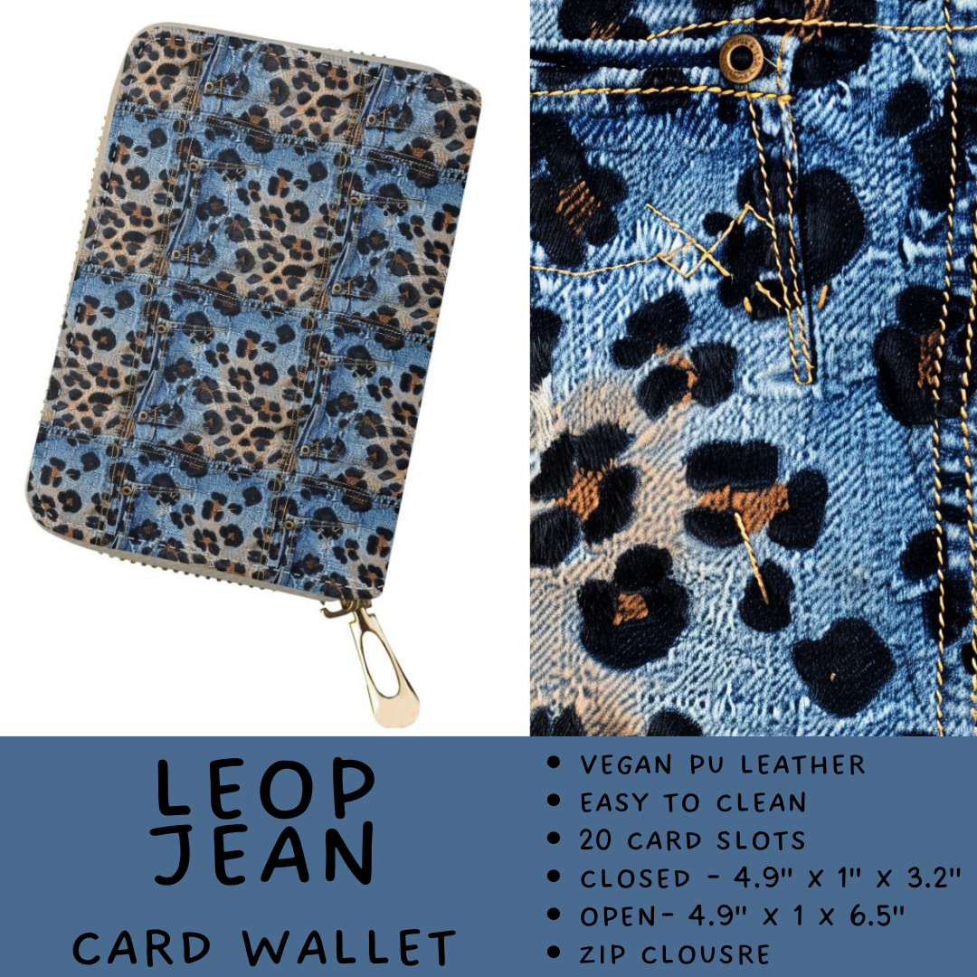Batch #460 - Zip It Collection - Closes 12/5 - ETA late Jan - Leop Jean Card Wallet