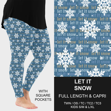 B312 - Preorder Let It Snow Leggings w/ Pockets (Closes 9/13. ETA: mid Nov.)