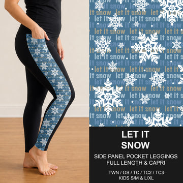 B312 - Preorder Let It Snow Side Panel Pocket Leggings (Closes 9/13. ETA: mid Nov.)