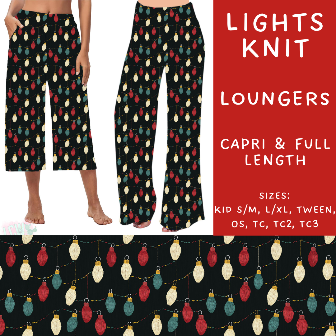 Batch #230 - Christmas Knit - Closes 10/31 - ETA early/mid Dec - Lights Knit Capri and Full Length Loungers