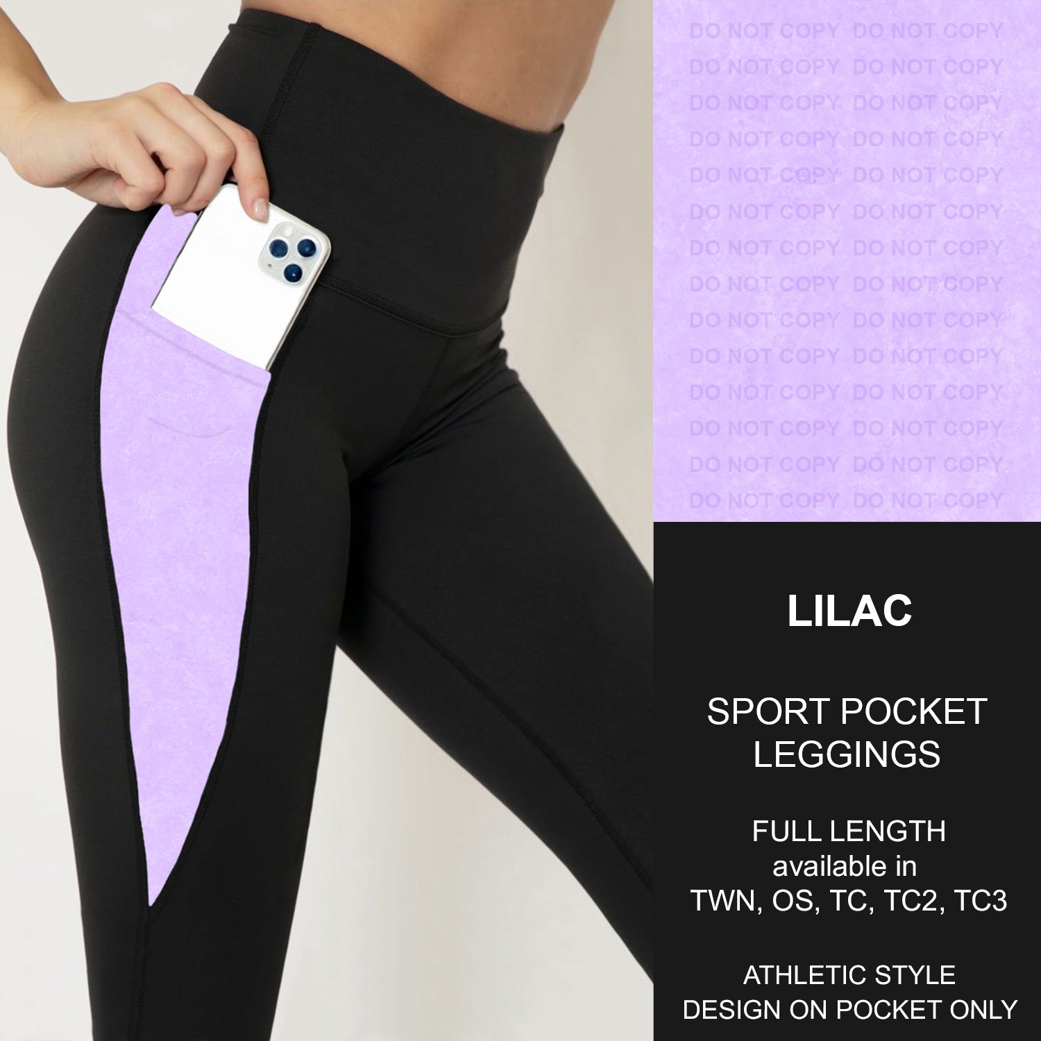 B216 - Preorder Lilac Sport Pocket Leggings (Closes 3/09. ETA: late May)