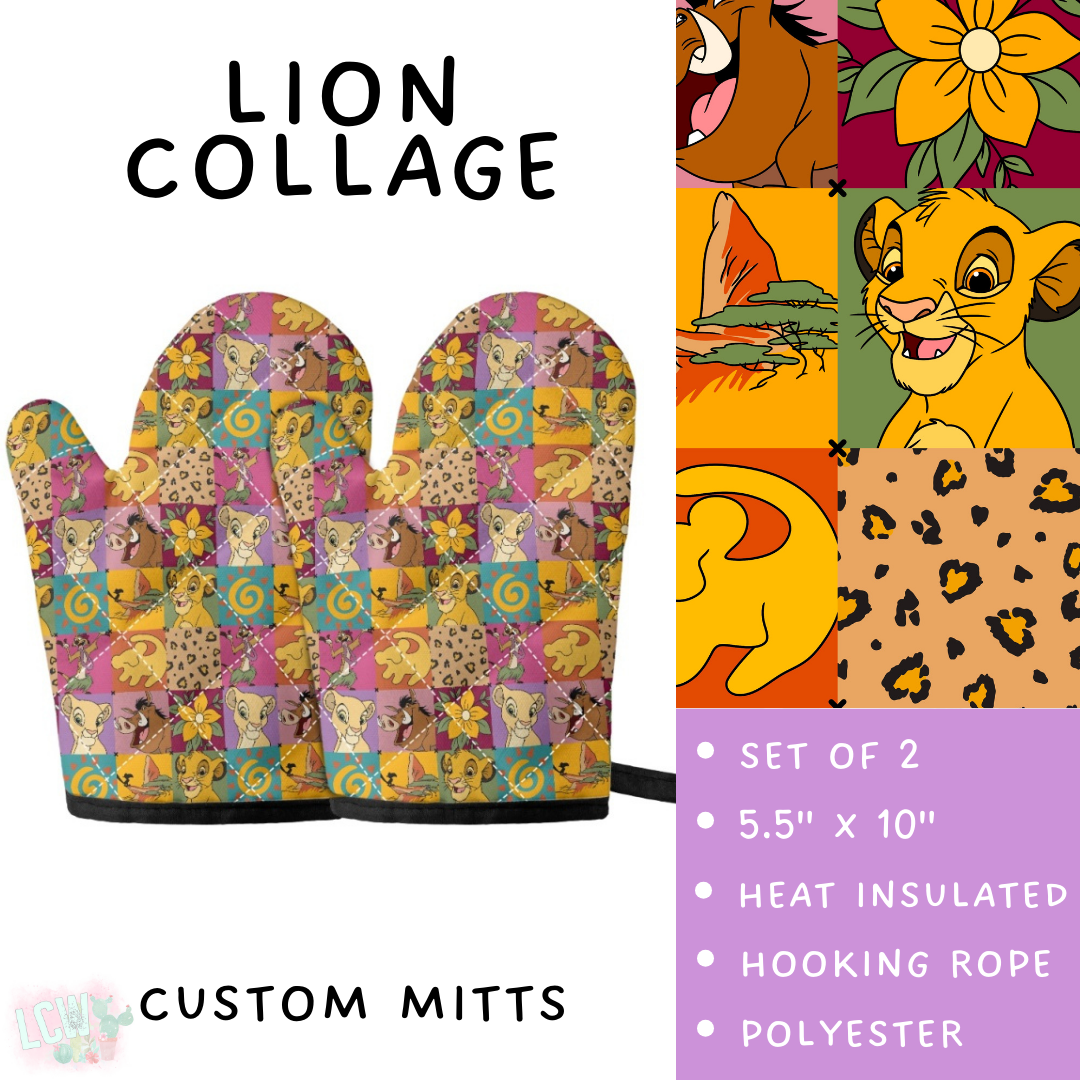 Batch #476 - Bake Off - Closes 1/16 - ETA early/mid March - Lion Collage Oven Mitts