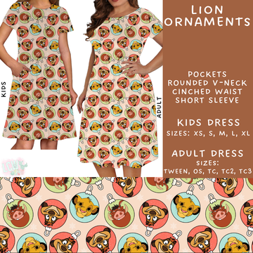 Batch #228 - Christmas Magic 2 - Closes 10/31 - ETA early/mid Dec - Lion Ornaments Adult & Kids Dresses