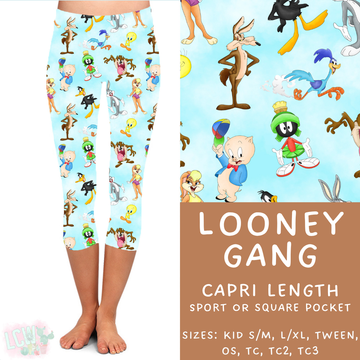 Batch #373 - Cool Characters 9 - Closes 7/14 - ETA early/mid Sept - Looney Gang Capri Length Leggings