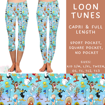 Batch #247 - Cool Characters 6 - Closes 12/2 - ETA late Jan - Loon Tunes Full and Capri Length Leggings