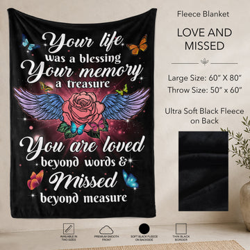 B304 - Pre-Order Love and Missed Fleece Blanket (Closes 7/31. ETA: early Oct)