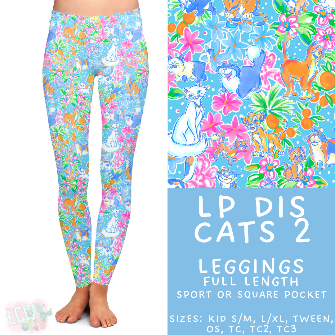 Ready to Ship - LP Dis Cats 2 Full Length Leggings - Sport Pockets TC