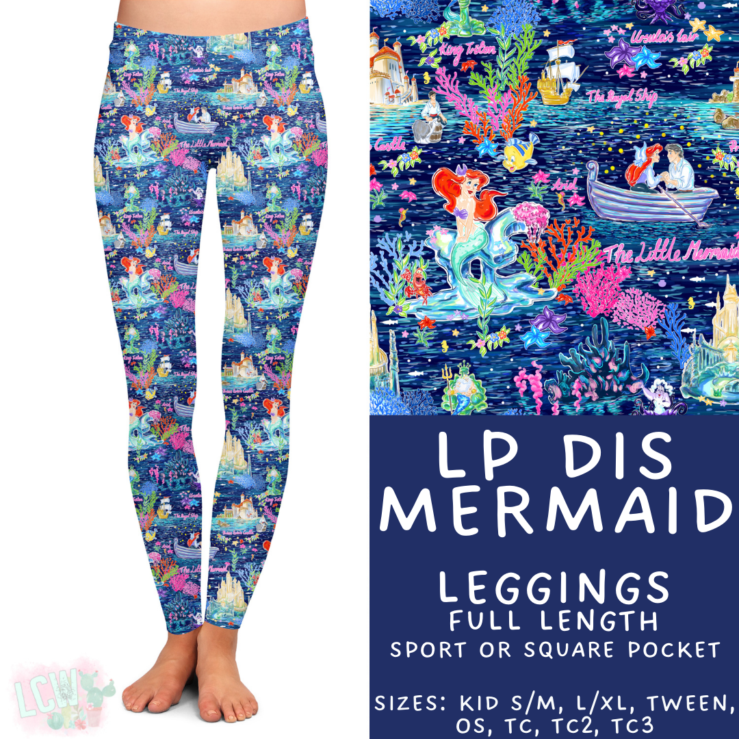 Ready to Ship - LP Dis Mermaid Full Length Leggings - Square Pocket TC2