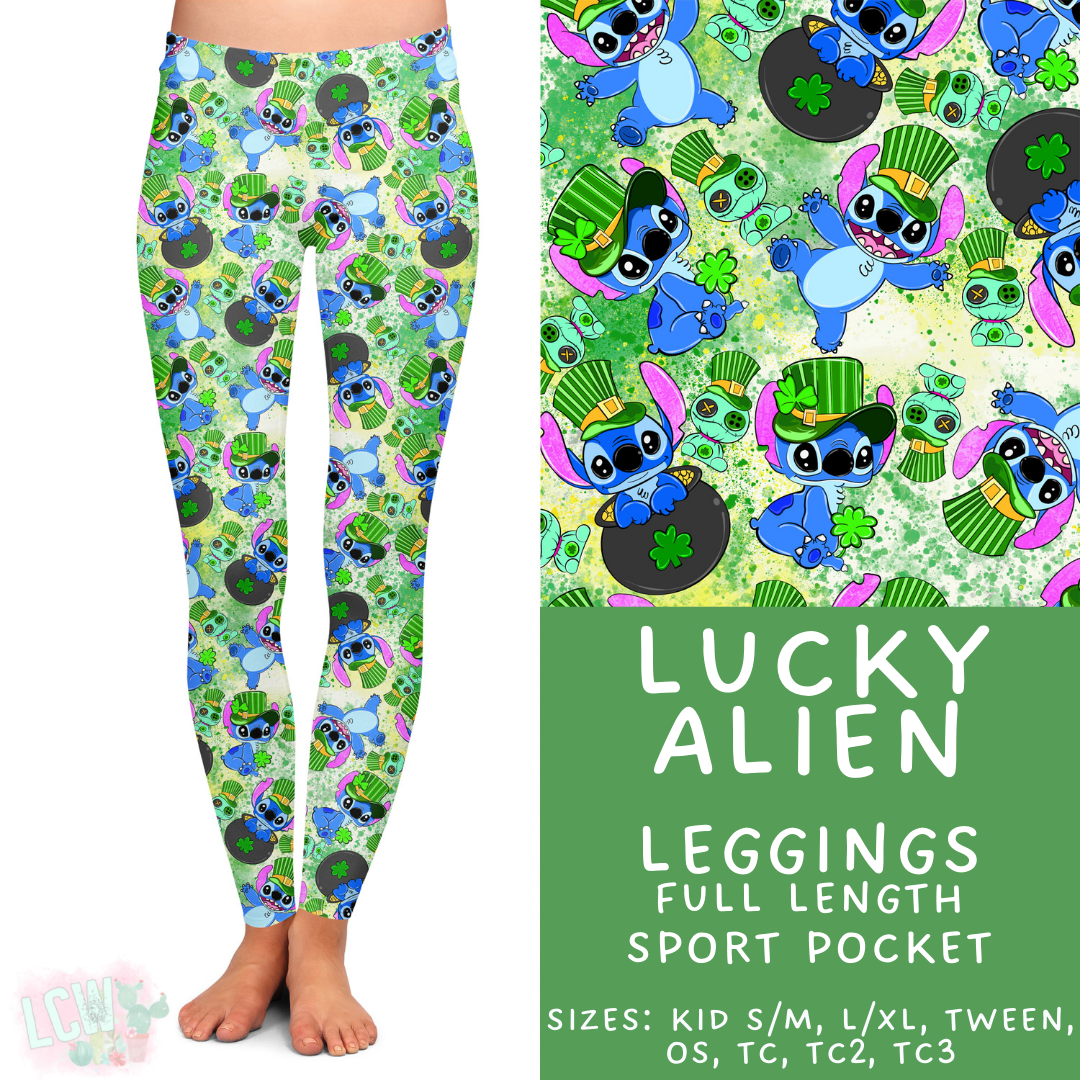 Batch #463 - Magical Characters Lucky - Closes 12/15 - ETA early Feb - Lucky Alien Full Length Leggings