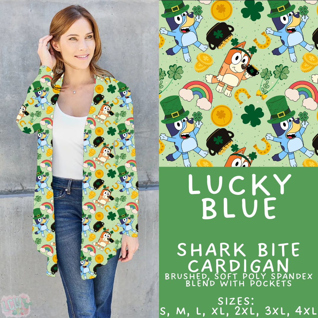 Batch #463 - Magical Characters Lucky - Closes 12/15 - ETA early Feb - Lucky Blue Cardigan