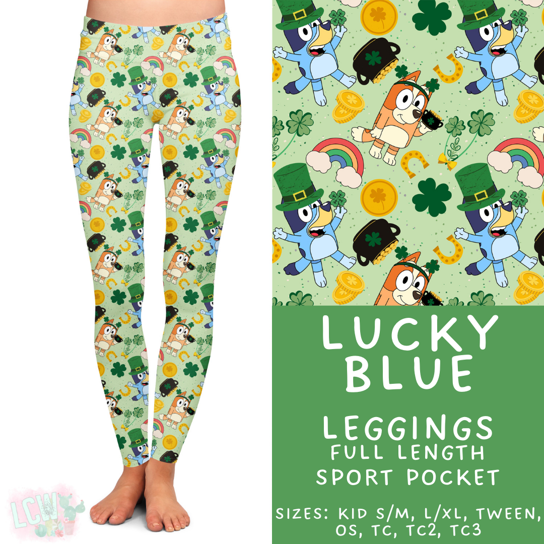 Batch #463 - Magical Characters Lucky - Closes 12/15 - ETA early Feb - Lucky Blue Full Length Leggings