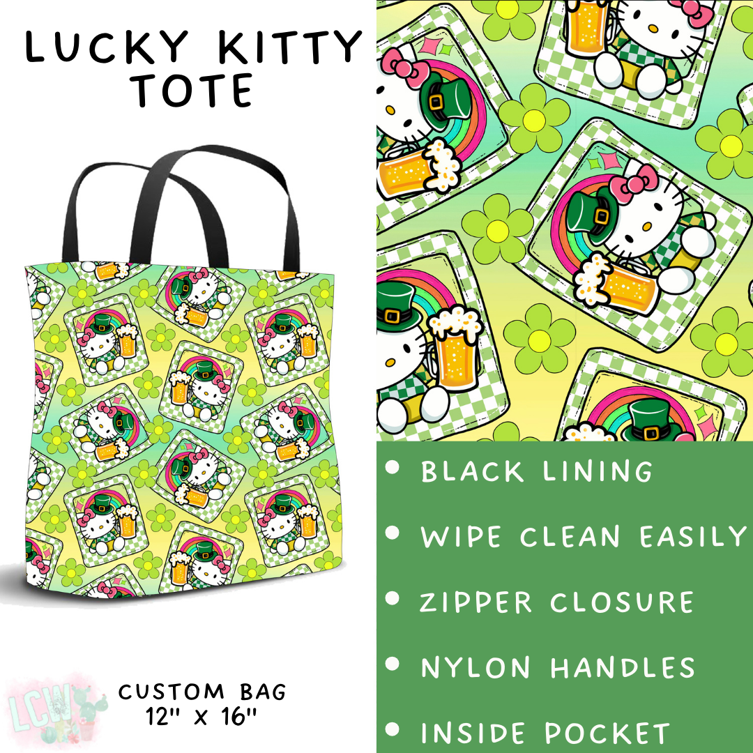 Batch #463 - Magical Characters Lucky - Closes 12/15 - ETA early Feb - Lucky Kitty Tote