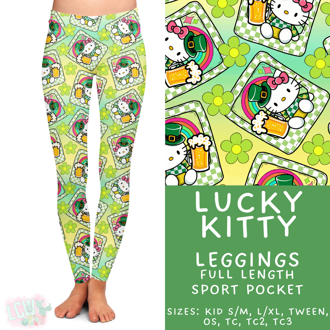 Batch #463 - Magical Characters Lucky - Closes 12/15 - ETA early Feb - Lucky Kitty Full Length Leggings