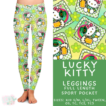 Batch #463 - Magical Characters Lucky - Closes 12/15 - ETA early Feb - Lucky Kitty Full Length Leggings