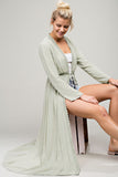 Lace Insert Maxi Cover-up Kimono