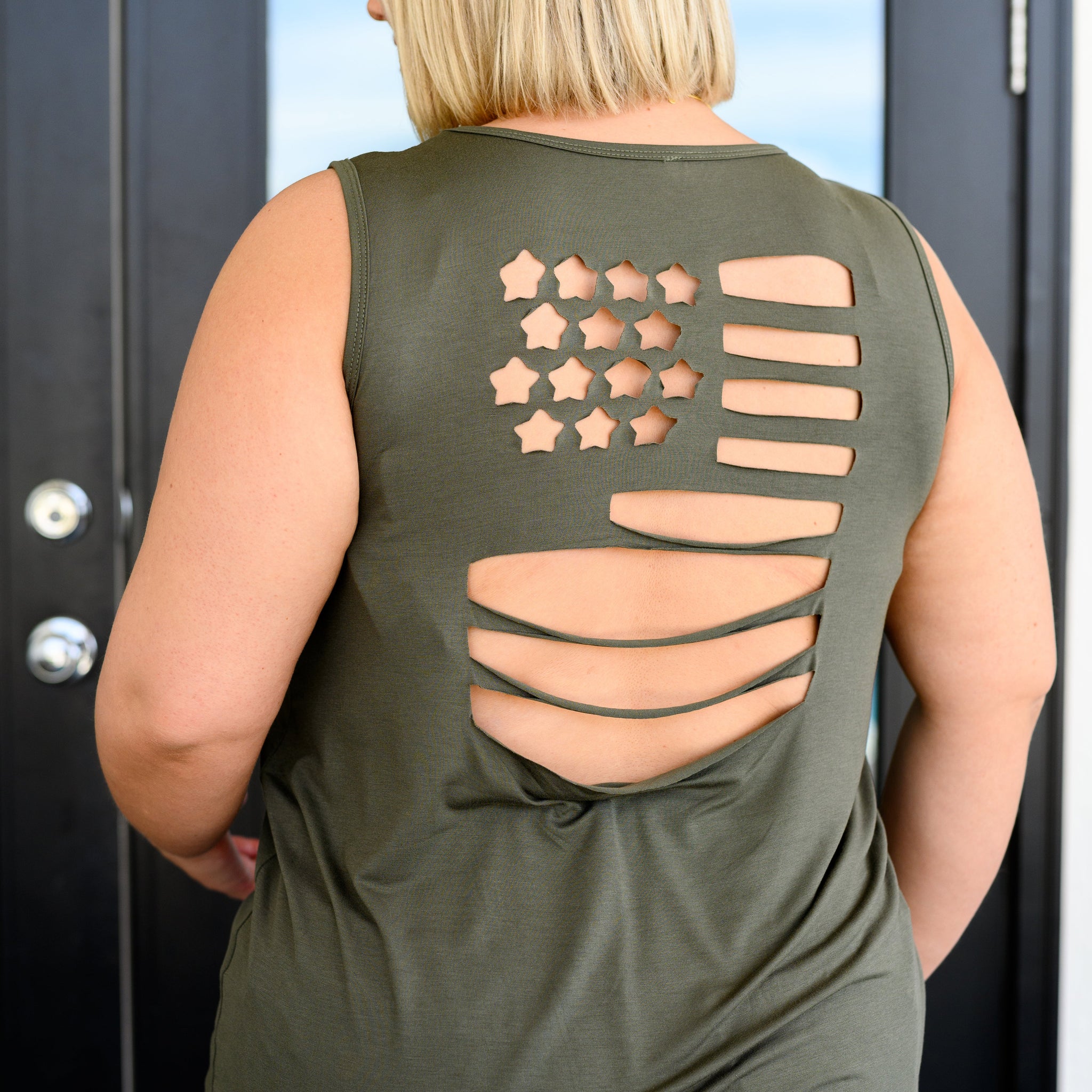 Land of the Free Tank in Olive